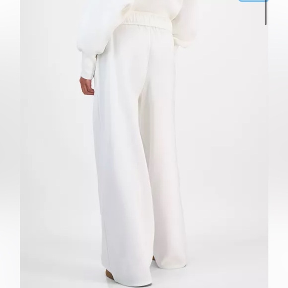 Planet Heart Wide-Leg Fleece Sweatpants Whisper White XL NWT Cozy Lounge - Picture 2 of 6